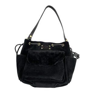 UGG Australia Purse Black Shearling Sheepskin Leather Small Shoulder Bag